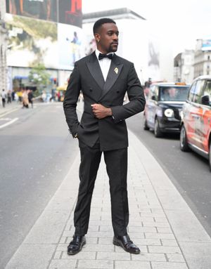 Grey on sale black tuxedo